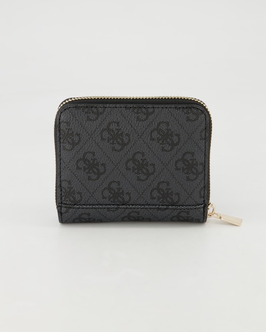 Guess Laurel SLG Small Zip Around Portemonnaie in Grau