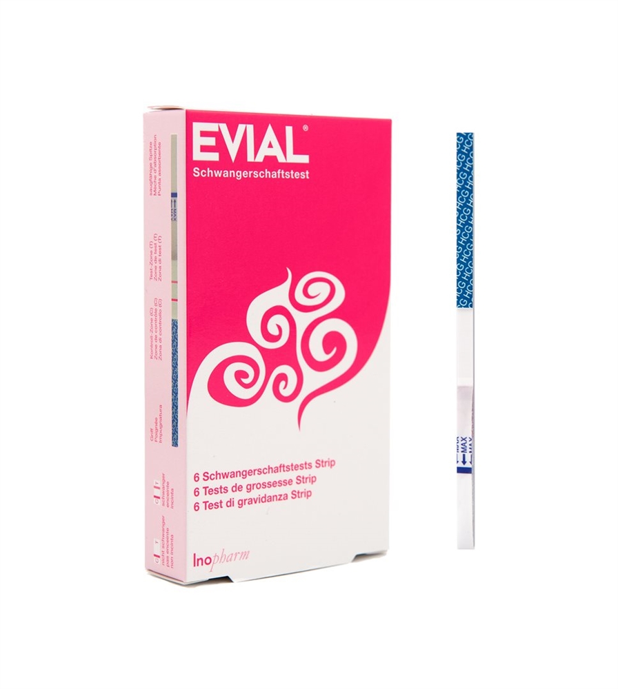 EVIAL Schwangerschaftstest Strip<br>6 Stück