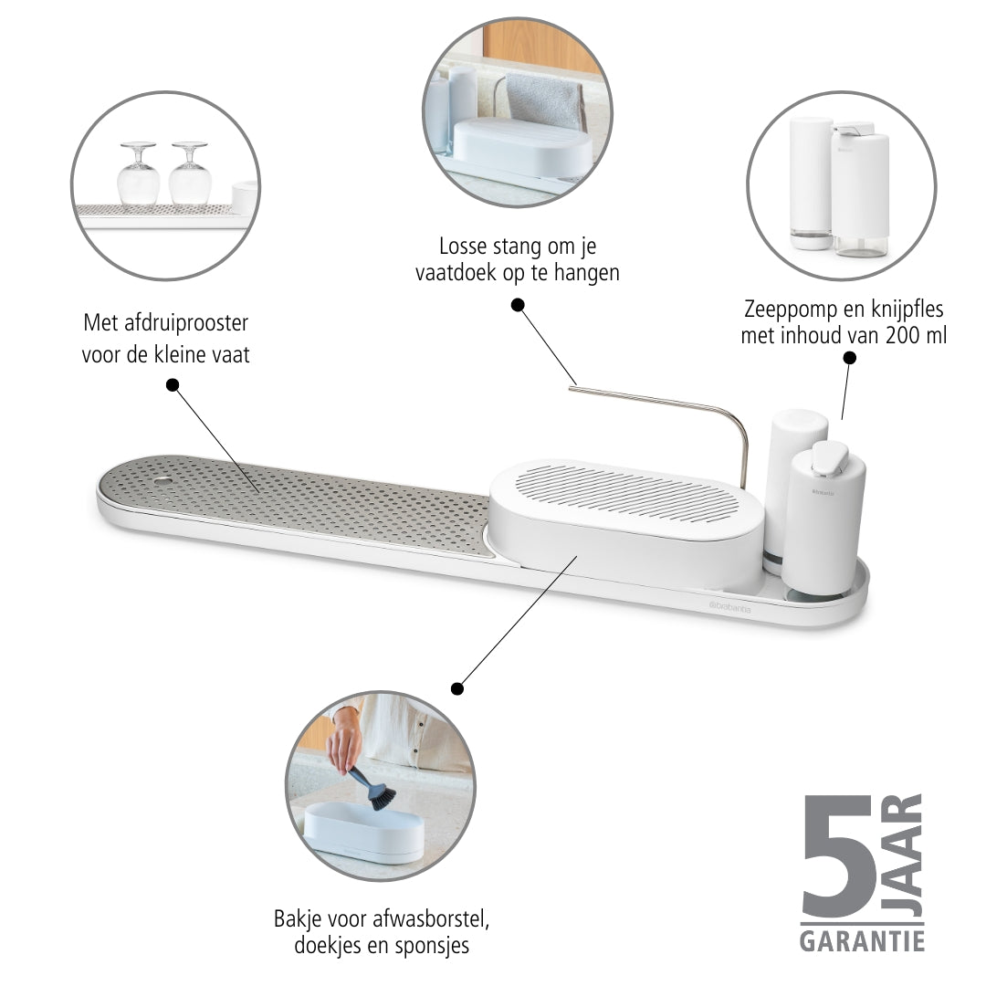 Brabantia SinkStyle Organiser 4-delig - Fresh White
