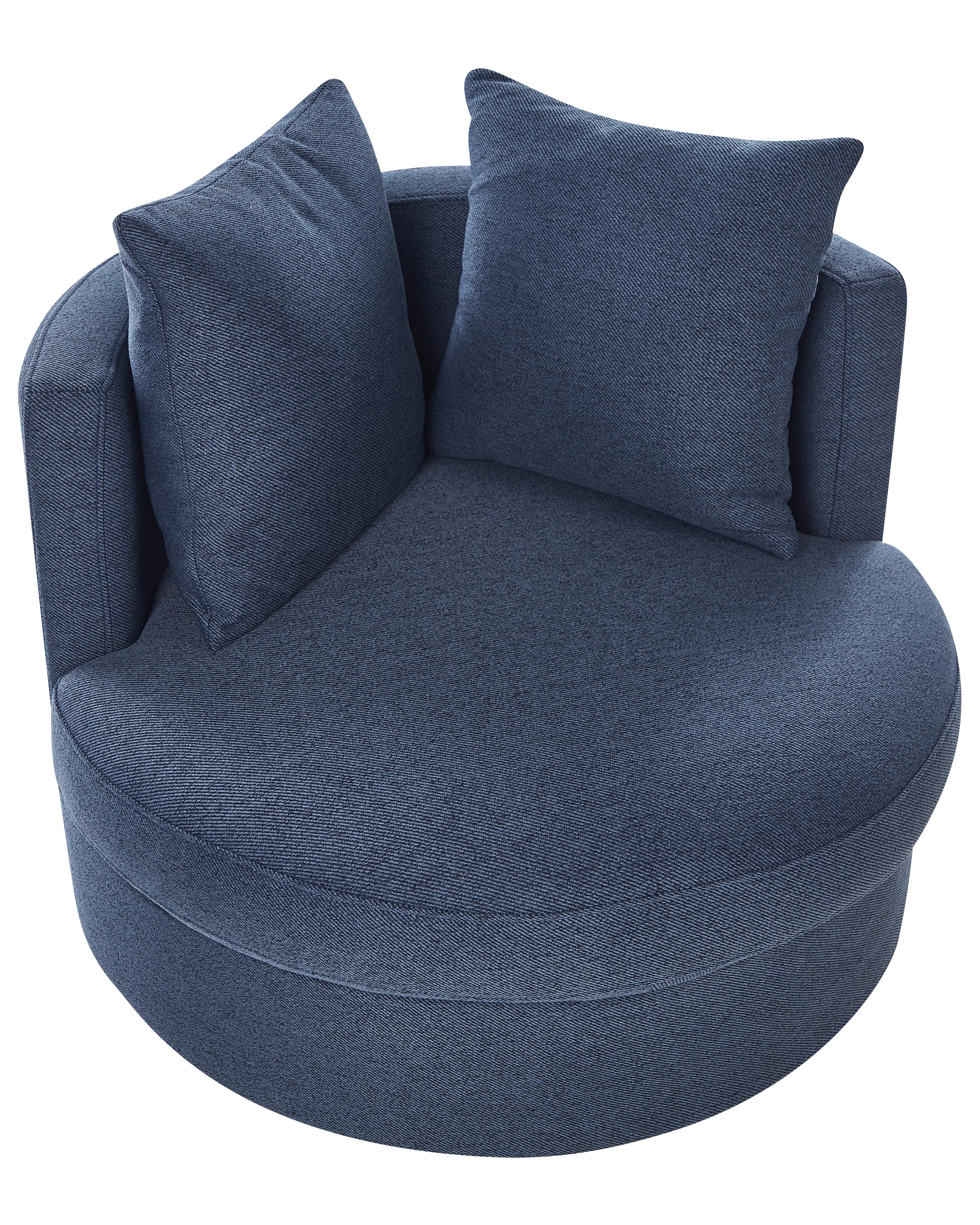 Draaifauteuil DALBY Stof Donkerblauw