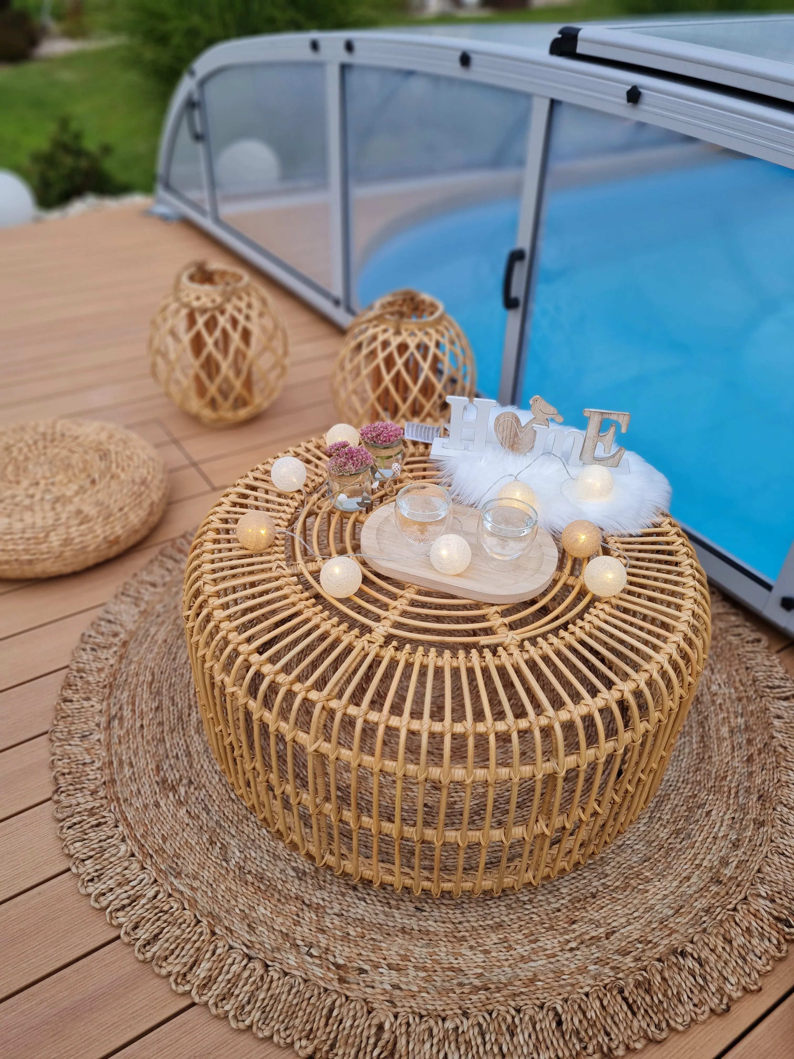 Vloerkleed ERENCE Beige ø 140 cm