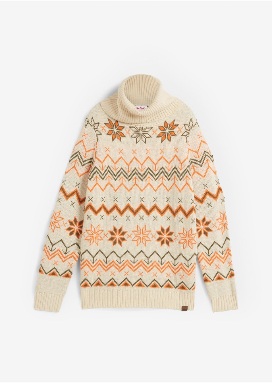 Pull col roulé avec motif norvégien