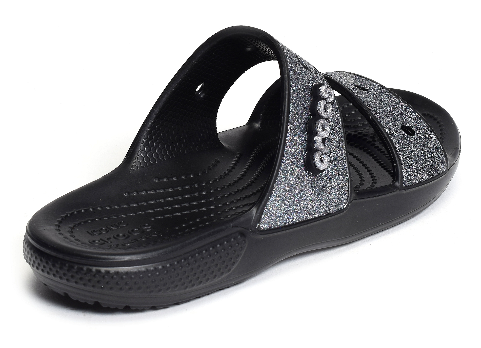 Classic crocs glitter ii sandal noir argent