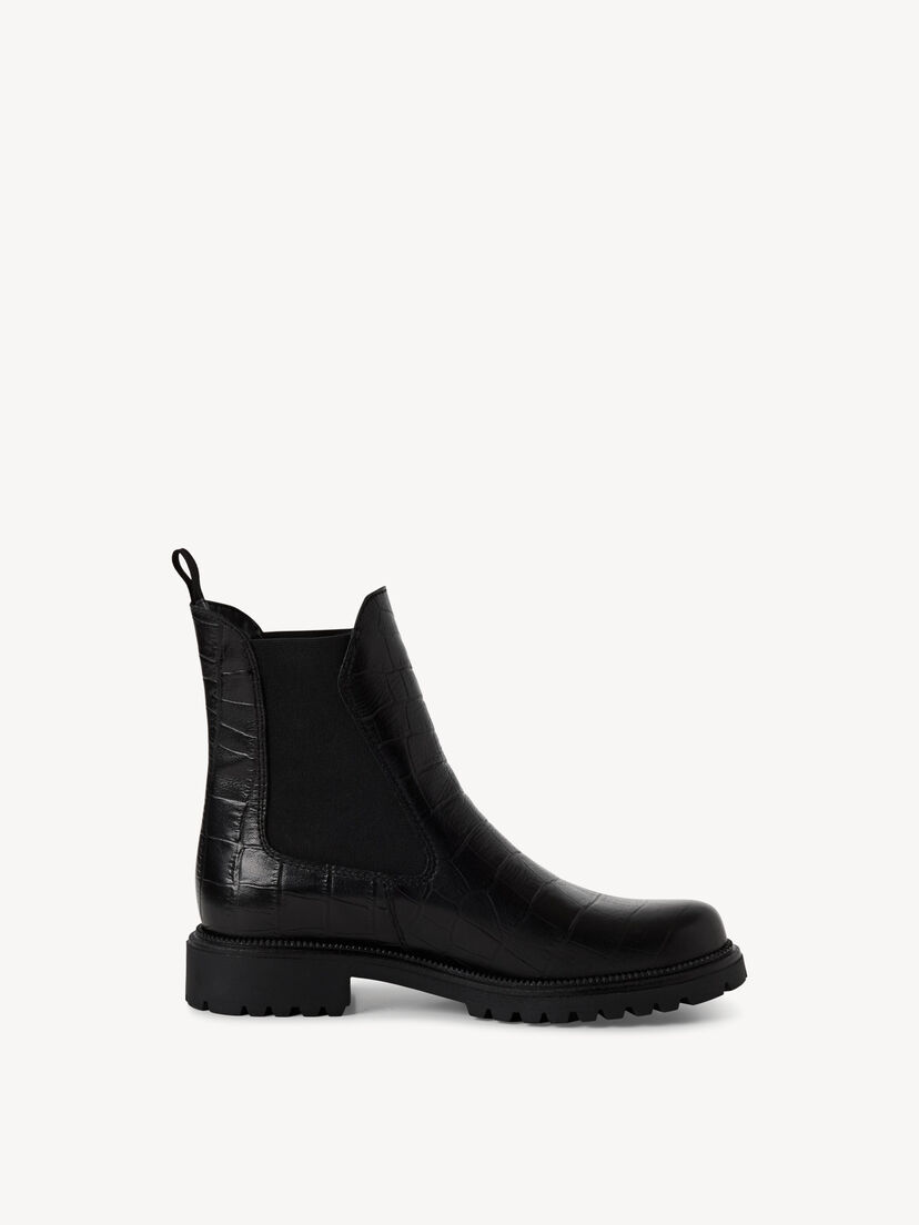 Leren Chelseaboot - zwart