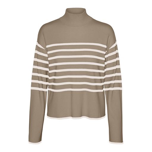 Vero Moda New Happiness Striktrøje, Silver Mink, M