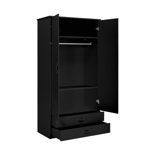 Cool Kids Kledingkast - Black Edition - 2-Deurs