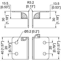 Penn Elcom B0500-21Mz overzethoek voor EG-0500/2+EG-0521/2 male