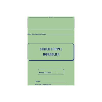 ELVE - Registre d'appel - A4 - 28 pages