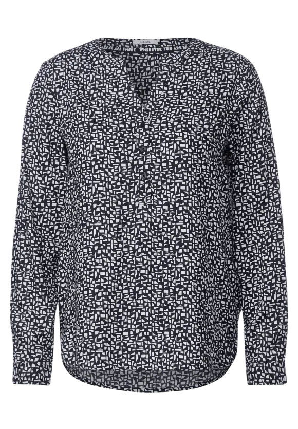 Minimalmuster Bluse - universal blue