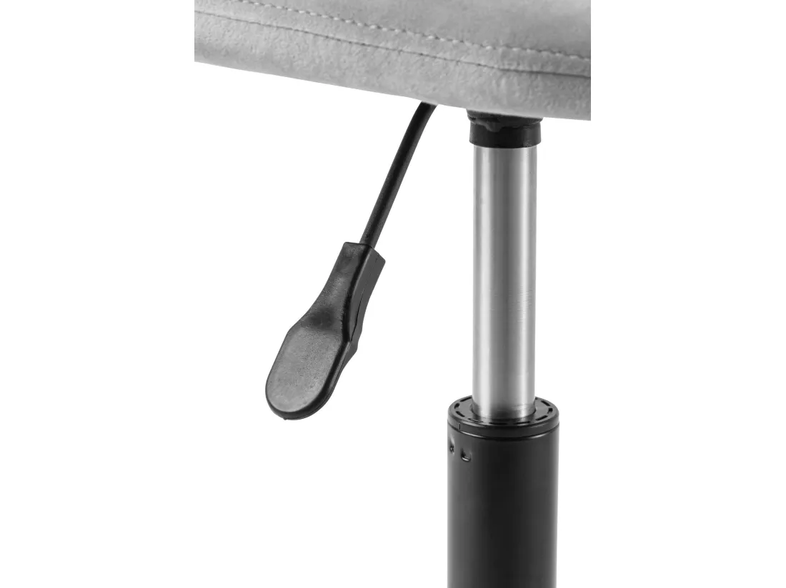 Milano | Chaise de bureau en velours gris clair