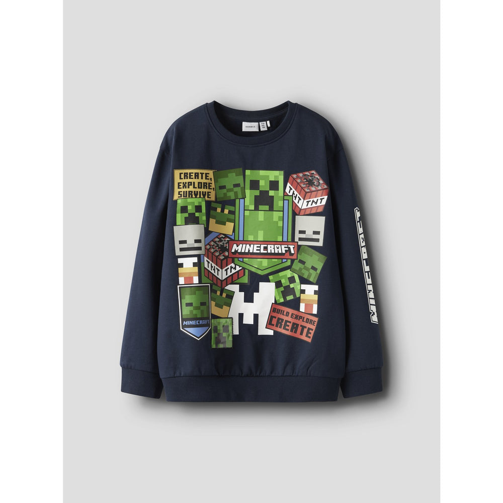 Køb Name It Navy Blazer Nkmneven Minecraft Nreg Sweat Bru Bfu