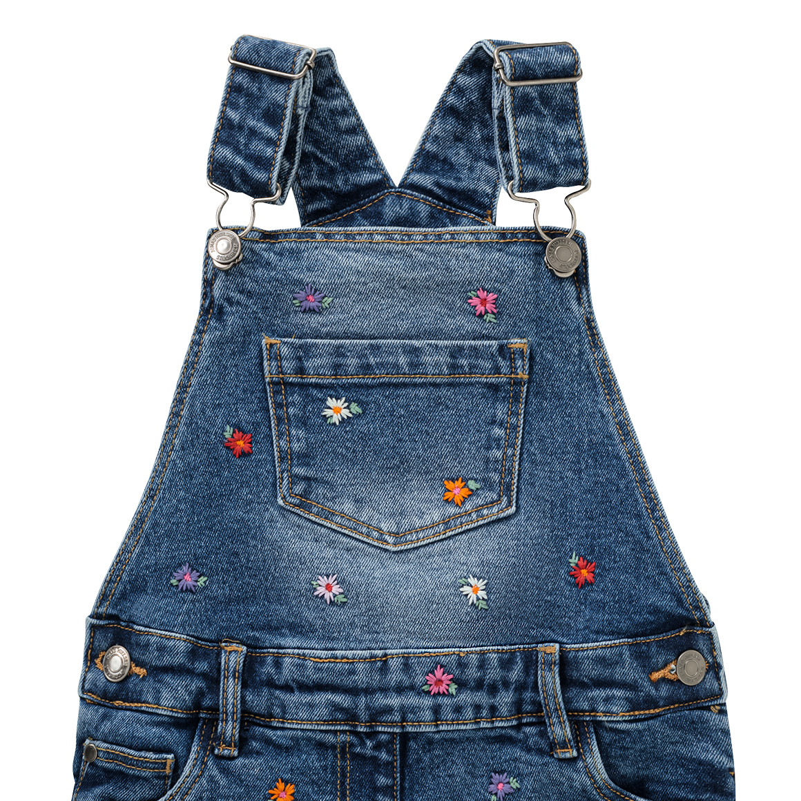 Jonas Nielsen Mädchen Latzhose mit Stickerei blau