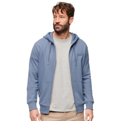 Sweatshirt zippé à capuche homme Essential Logo Zip Hoodie Ub SUPERDRY