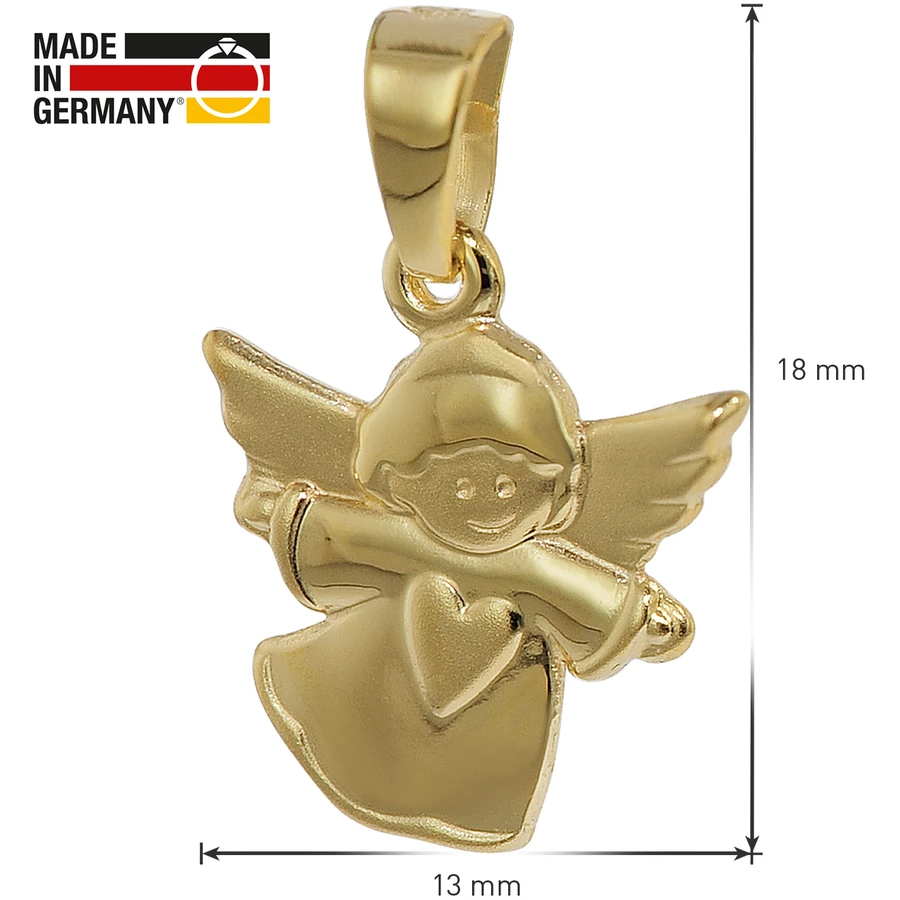 trendor Gold Anhänger Engelchen und Kette für Kinder gold