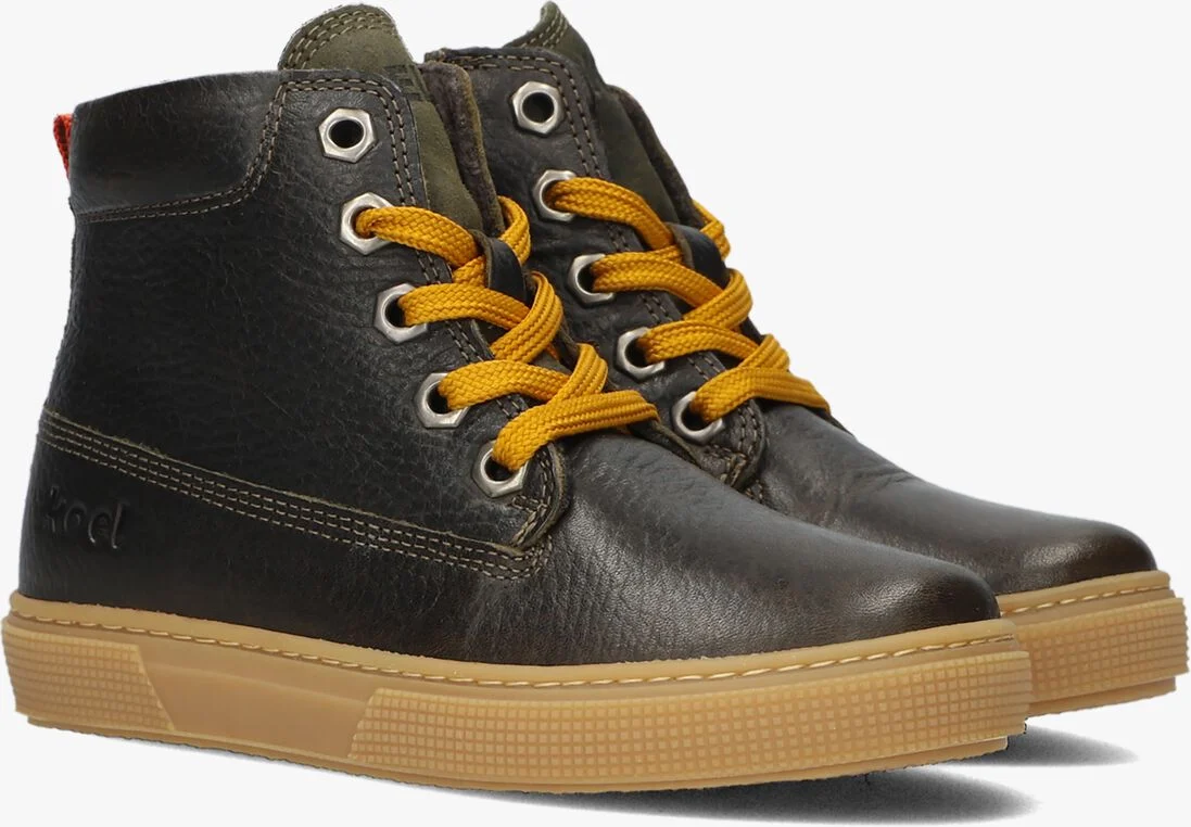 KOEL4KIDS groene koel4kids hoge sneaker 03m008