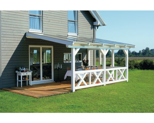 Balustrade St. Andrew's Cross SKAN HOLZ Sparren 170x84 cm licht eiken