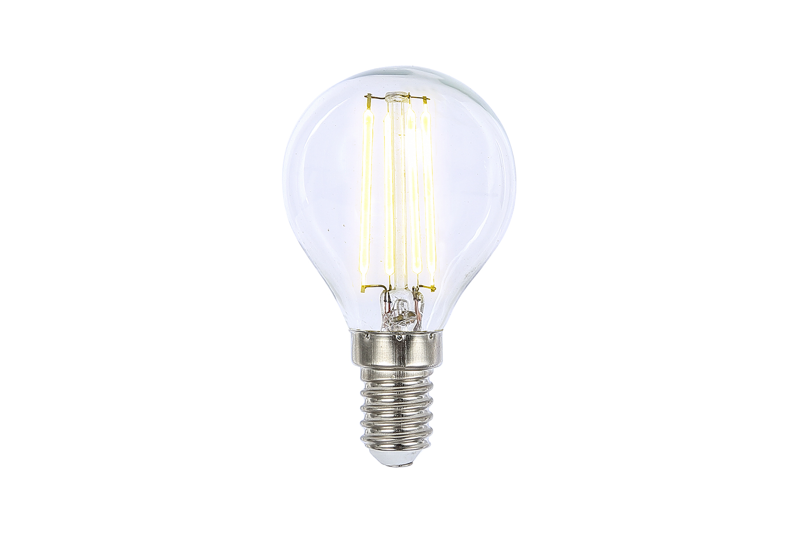Illum LED-lyspære E14 Klart glass med E14-sokkel og varmhvit lys. Ikke dimbar. 360lm.
