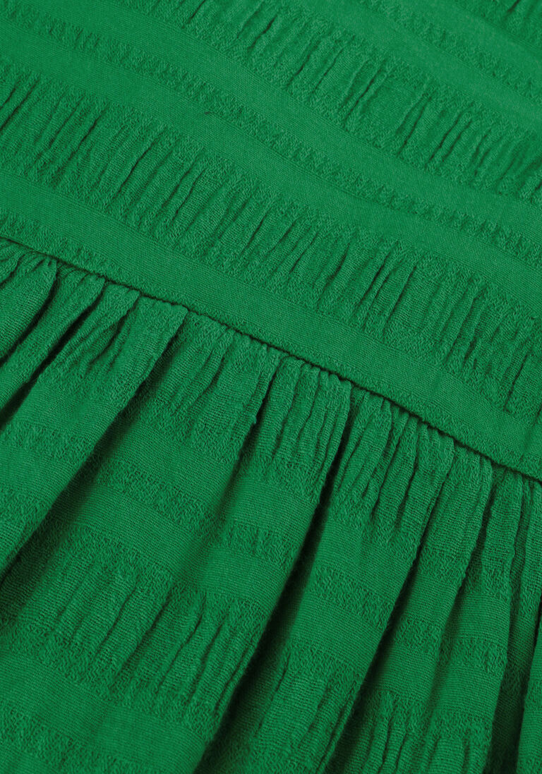 INDIAN BLUE JEANS groene indian blue jeans midi jurk dress ls seersucker