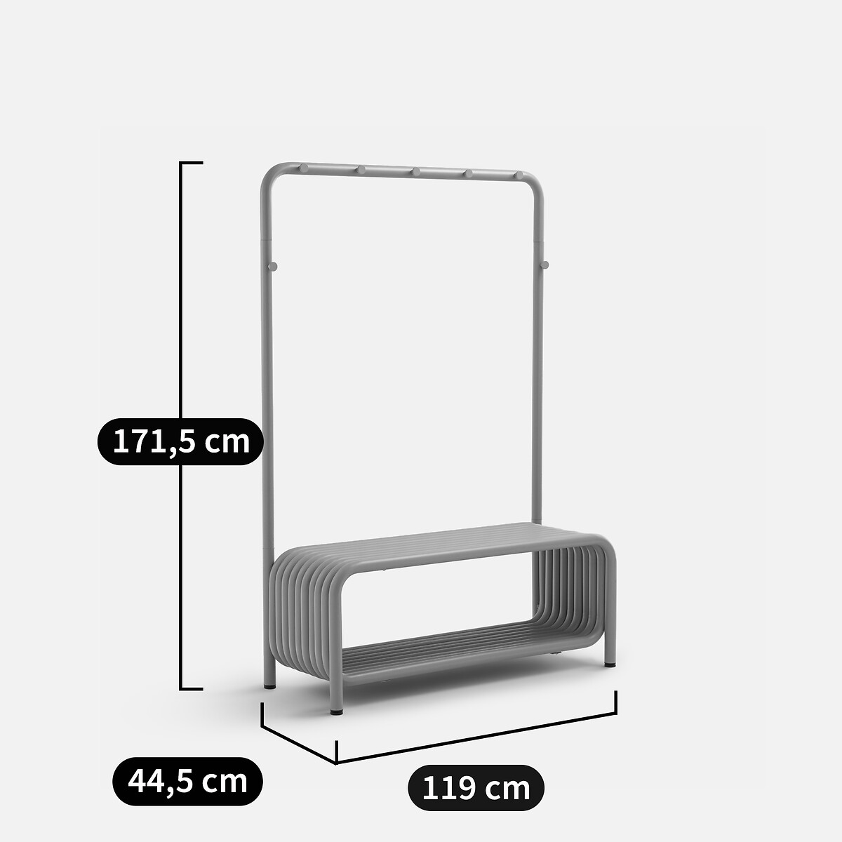 LA REDOUTE INTERIEURS<br>Sofá camarim em aço, Tubi