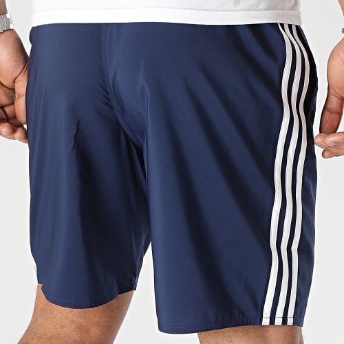 Short De Bain A Bandes 3 Stripes HT4359 Bleu Marine