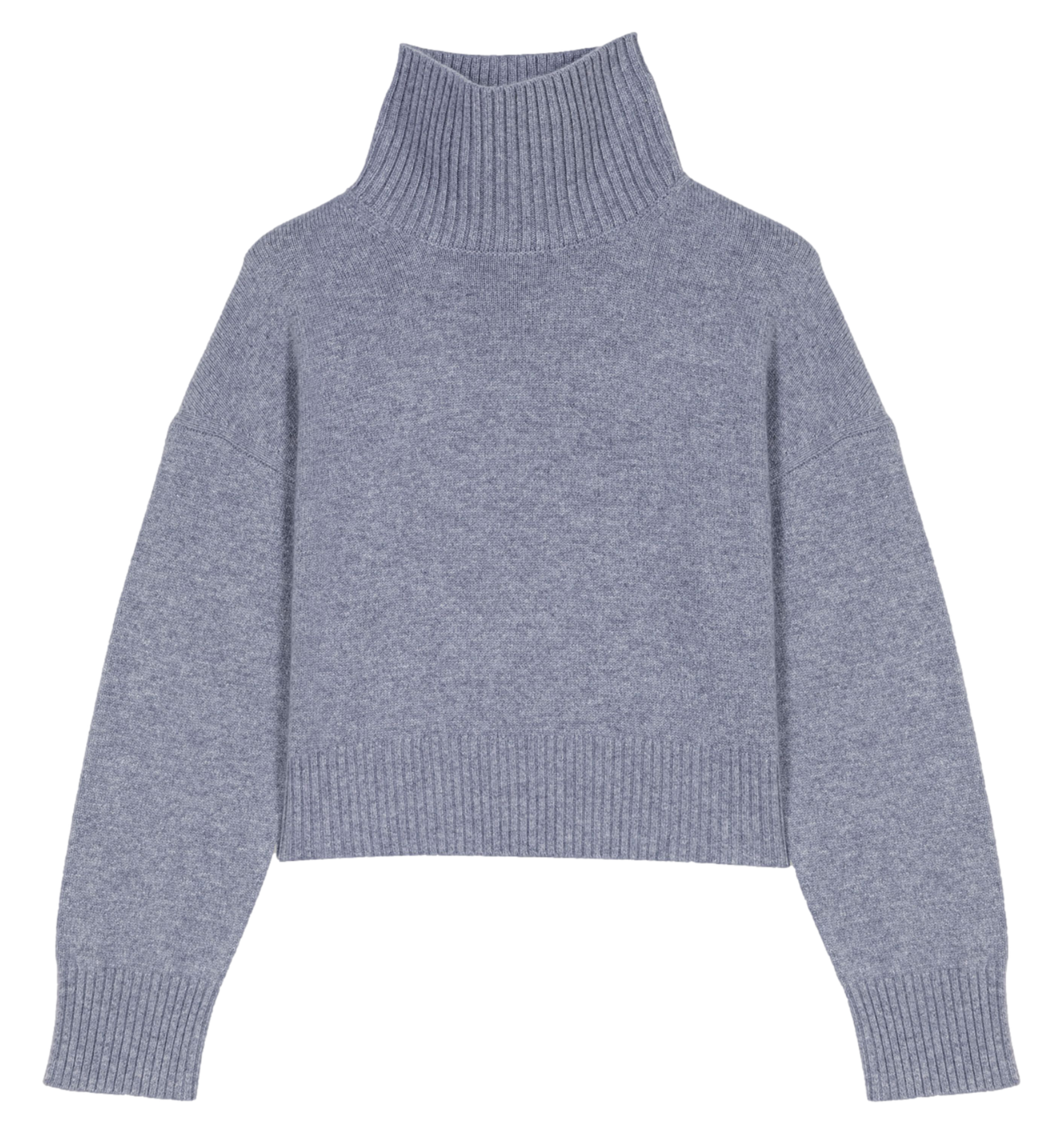 Pull court en cachemire mélangé | Gris