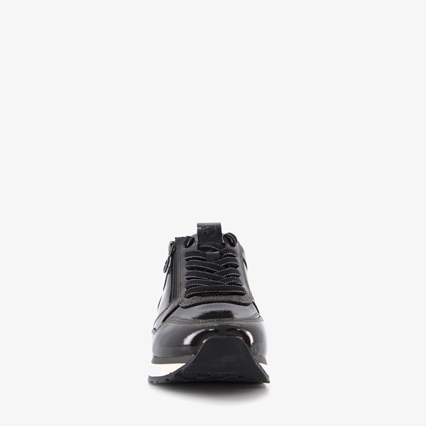 Tamaris dames lak sneakers zwart