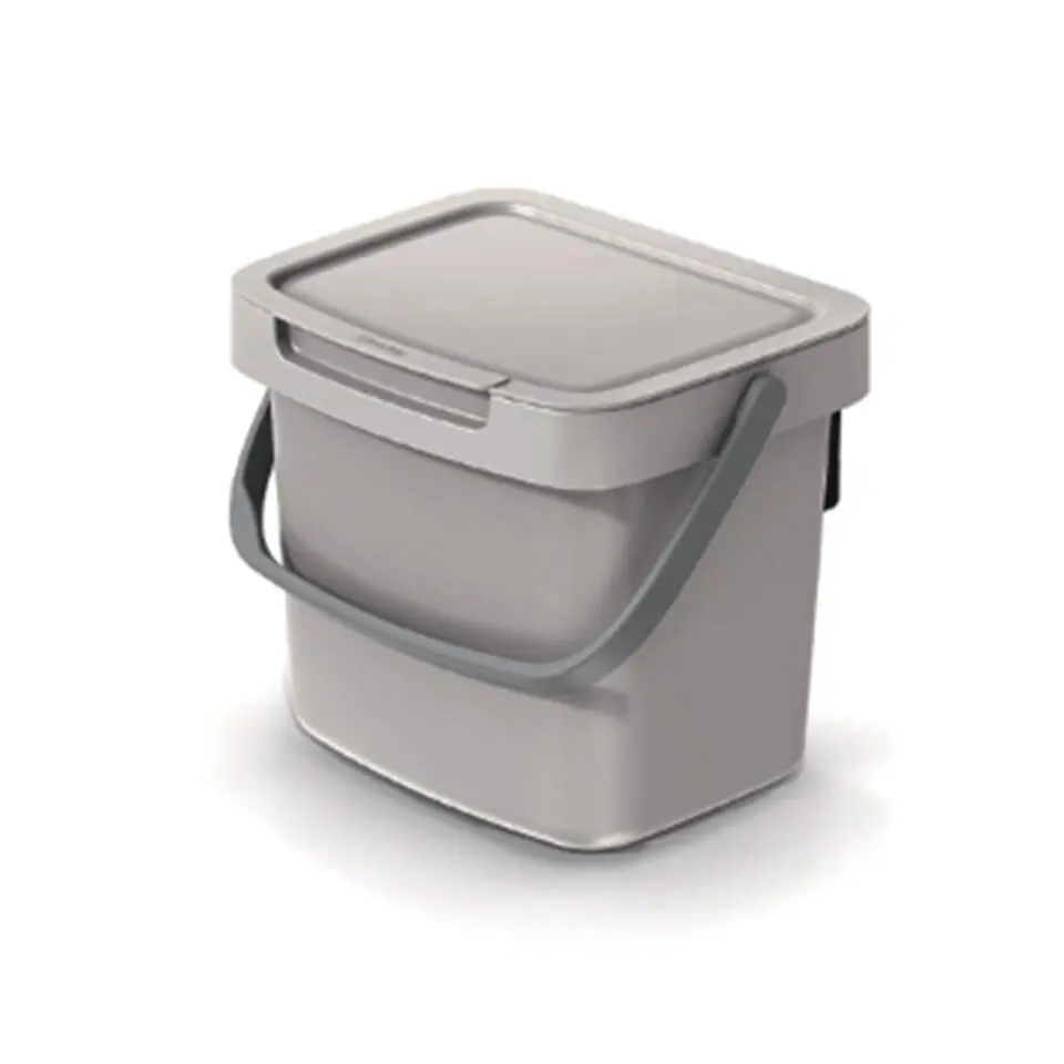 Keden GFT aanrecht afvalbak - beige - 3L - 19 x 17 x 15 cm