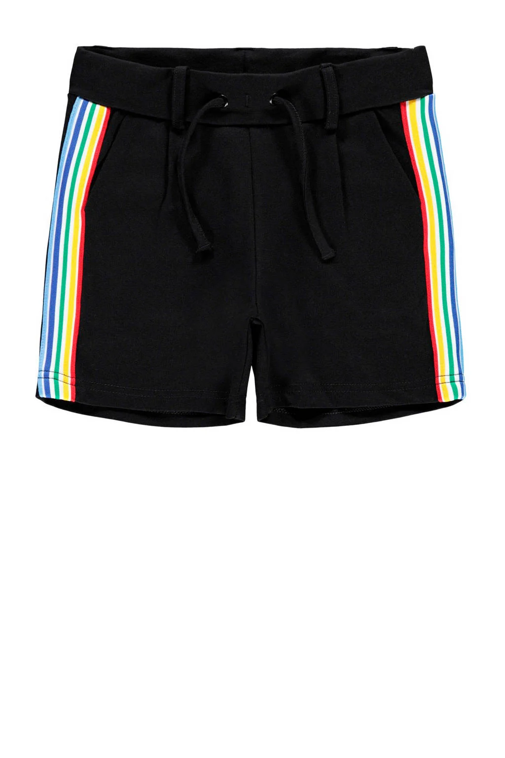 NAME IT sweatshort NKFIDA met zijstreep zwart