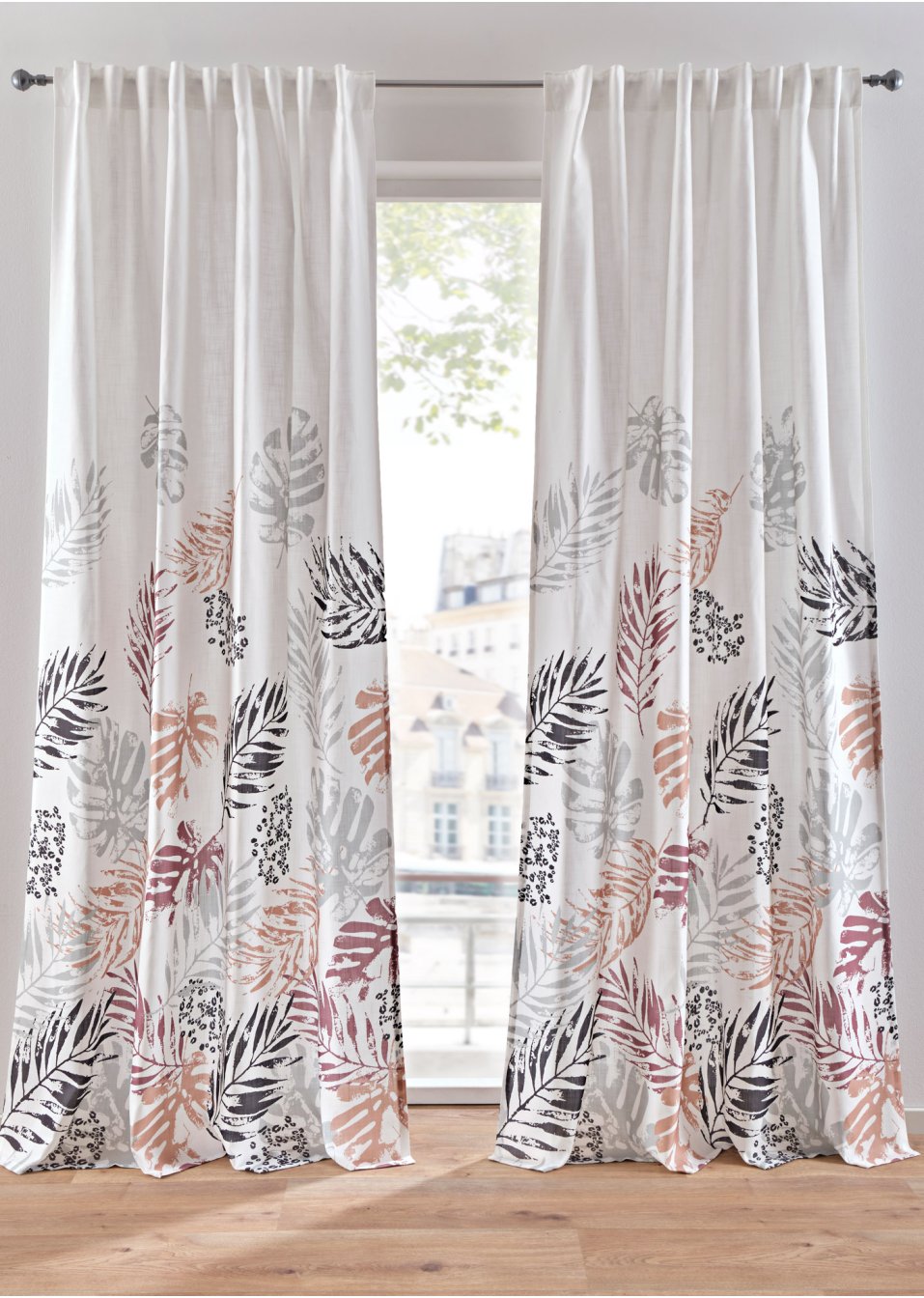 Panneau en polyester recyclé à imprimé feuilles (1 pce.)