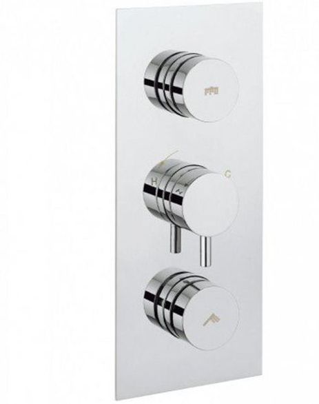 Crosswater Dial douchekraan - inbouwdeel verticaal - omstel - chroom DIAL_KAI_3