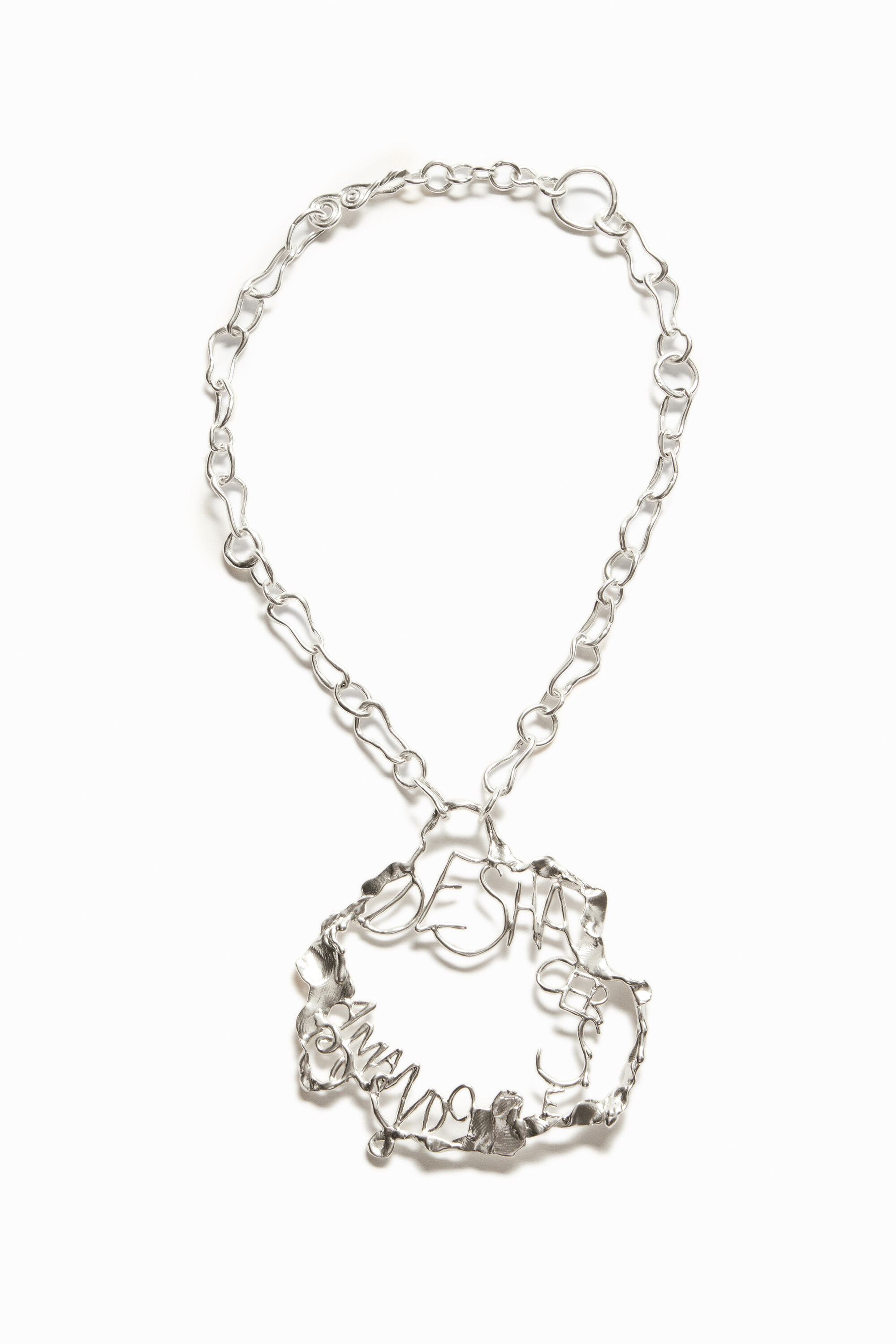 Collier message plaqué argent Zalio
