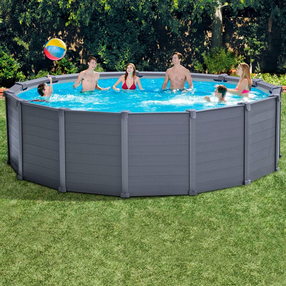 Intex 15Ft8In X 49In Graphite Gray Panel Pool Set