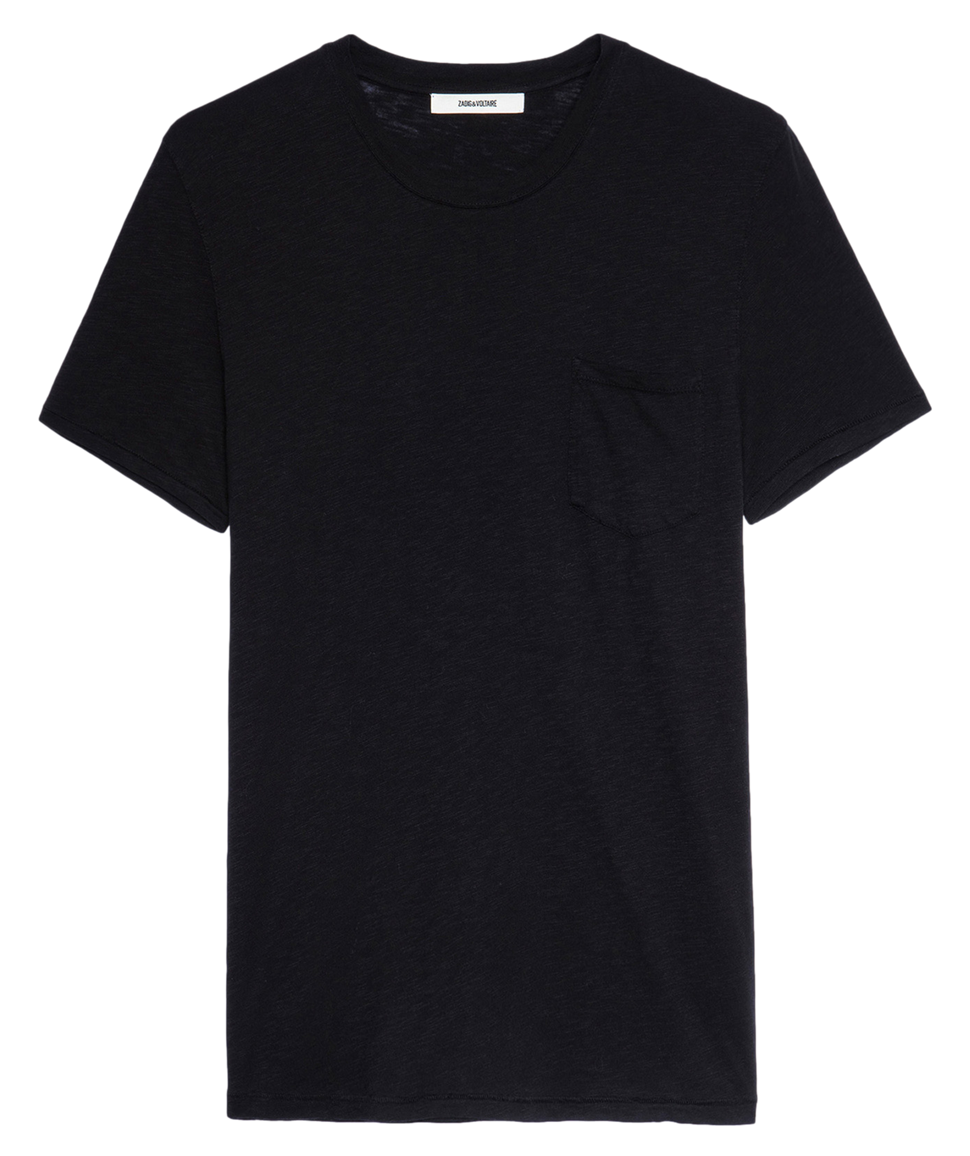 STOCKHOLM - Tee-shirt col rond regular-fit en coton | Noir