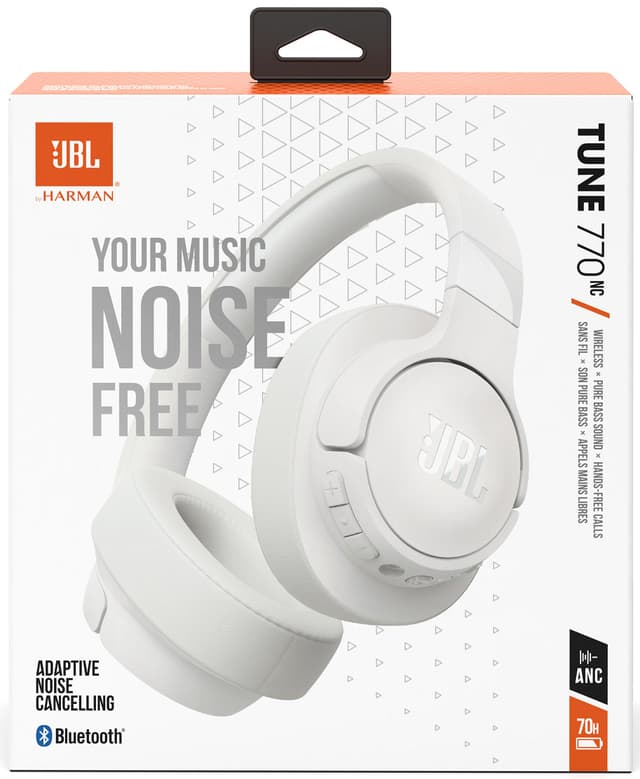 JBL Tune 770NC trådløse around-ear høretelefoner (hvid)