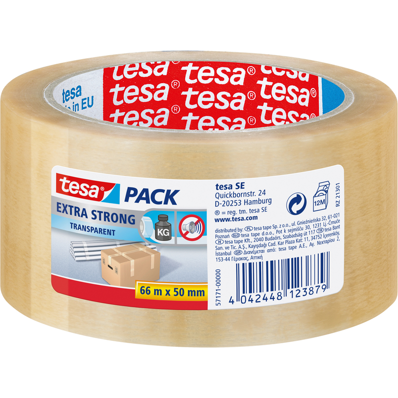 Tesa Verpackungsband Extra Strong, 50 mm x 66 m