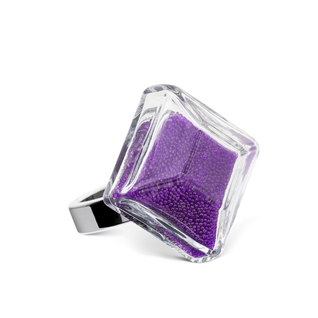 Bague en verre soufflé - Gaia Medium Billes
