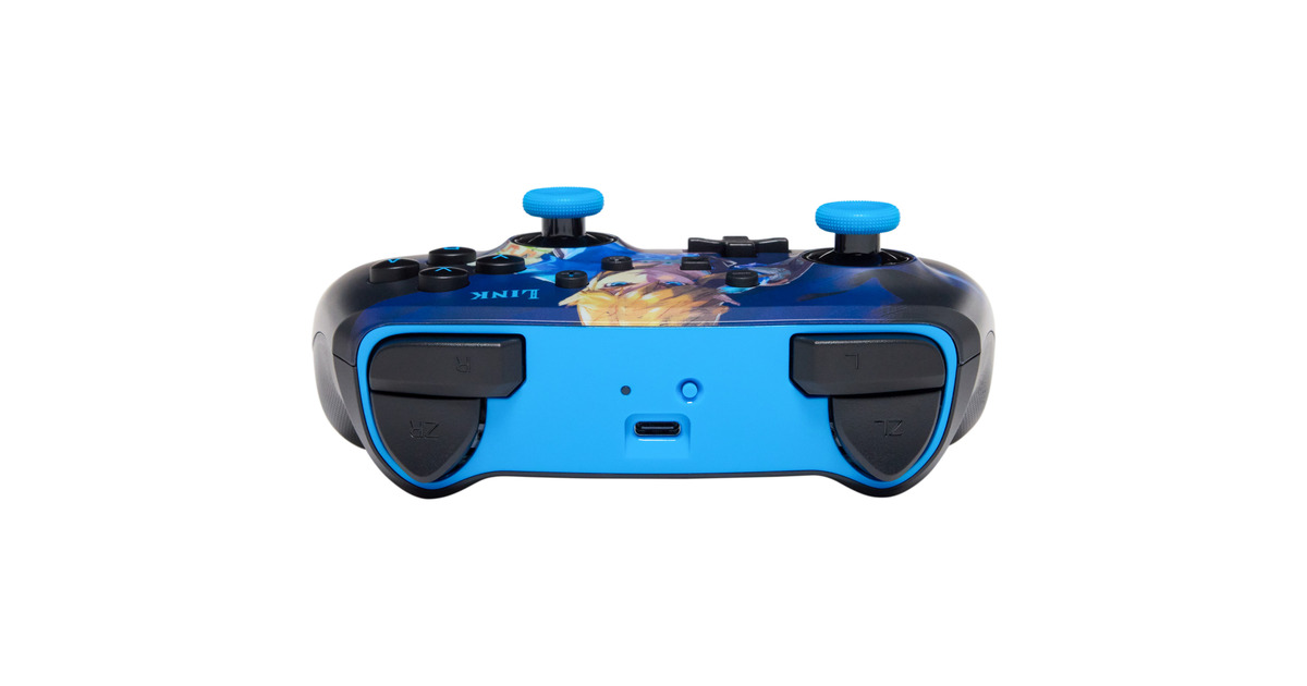 PowerAEnhanced Wireless Controller for Nintendo Switch with Lumectra - Wake Up Link  (Blauw)