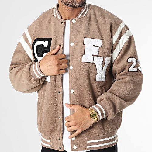 Veste Teddy Marron Clair