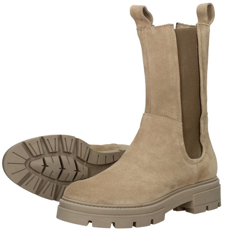 Mjus Enkellaarsjes Plat beige