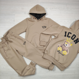 Icon bear crown set - beige