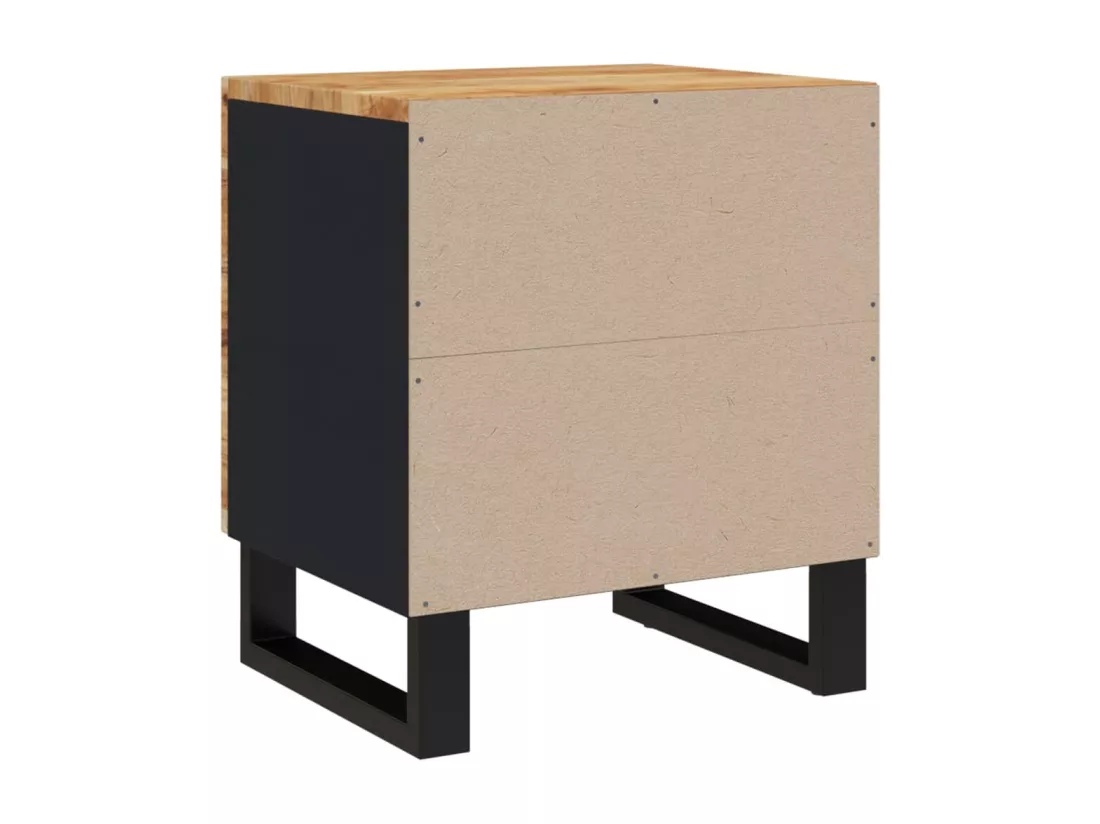 Tables de chevet 2 pièces 40x33x46 cm Bois d'acacia massif