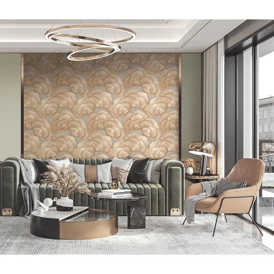 Dutch Wallcoverings Vliesbehang Renaissance blossom - gold - 10,05m x 53cm