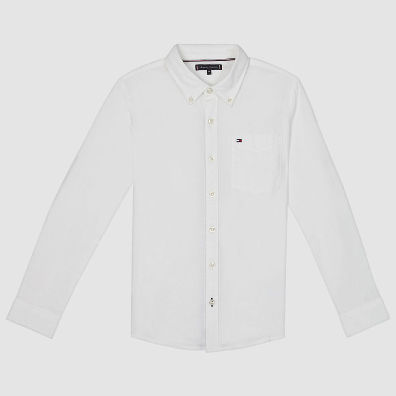 Tommy Hilfiger Chemise Oxford en Coton à bande au dos blanche