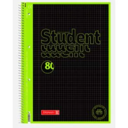 BRUNNEN Collegeblock Black Neon, A4, Lin.28, 1 Stück, 2-fach sortiert