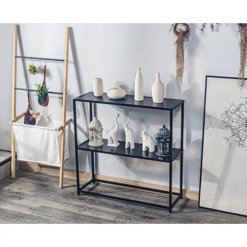 Industriële zwarte metalen consolestijl