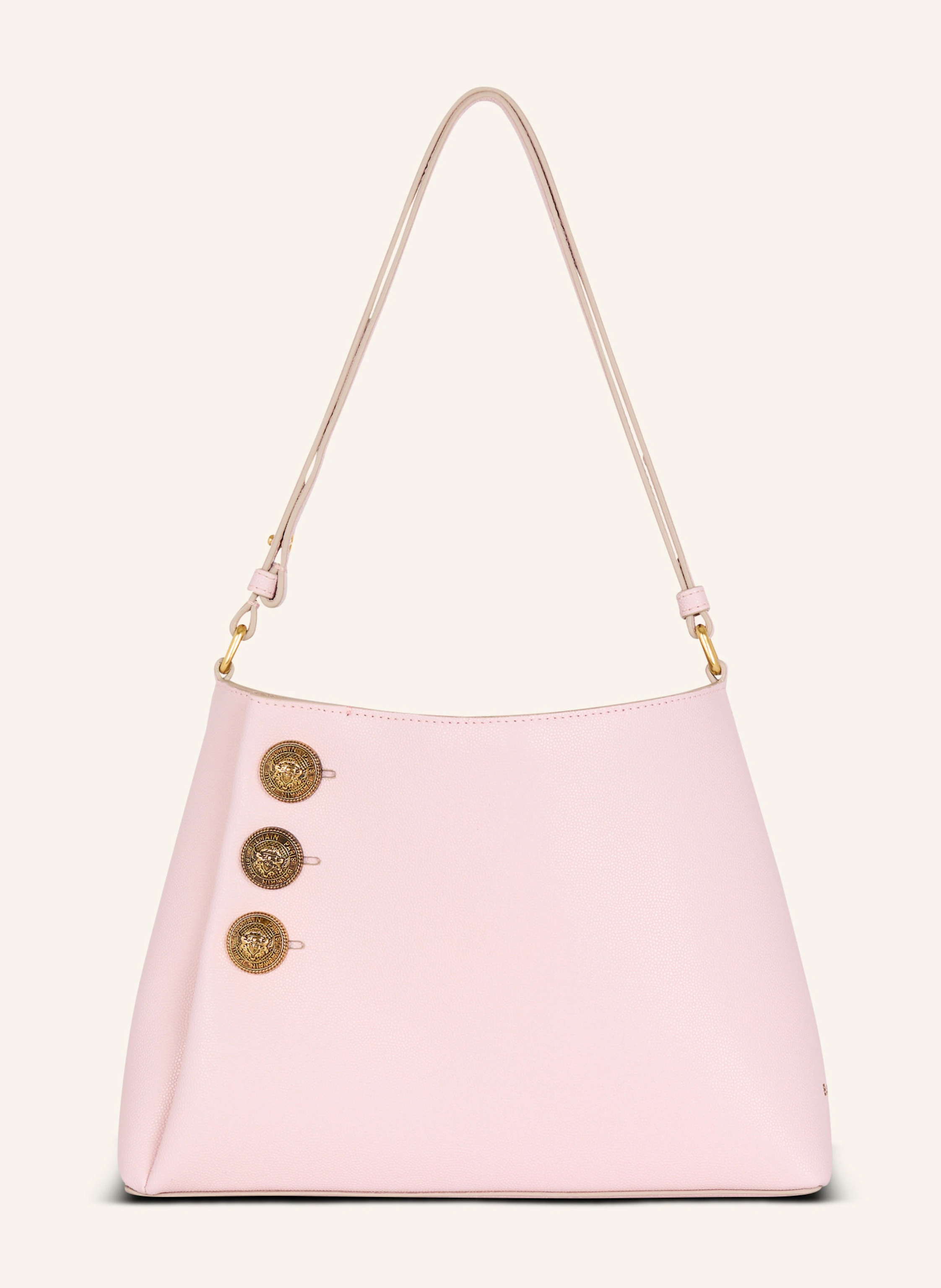 BALMAIN Handtasche Emblčme Shoulder aus genarbtem Kalbsleder
