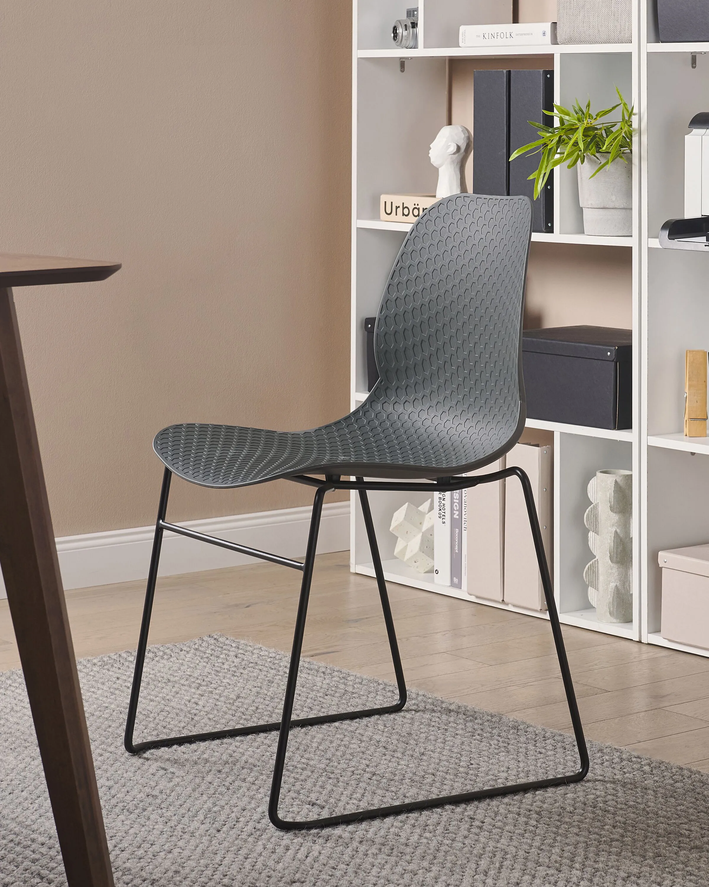 Set van 4 vergaderstoelen PANORA Donkergrijs