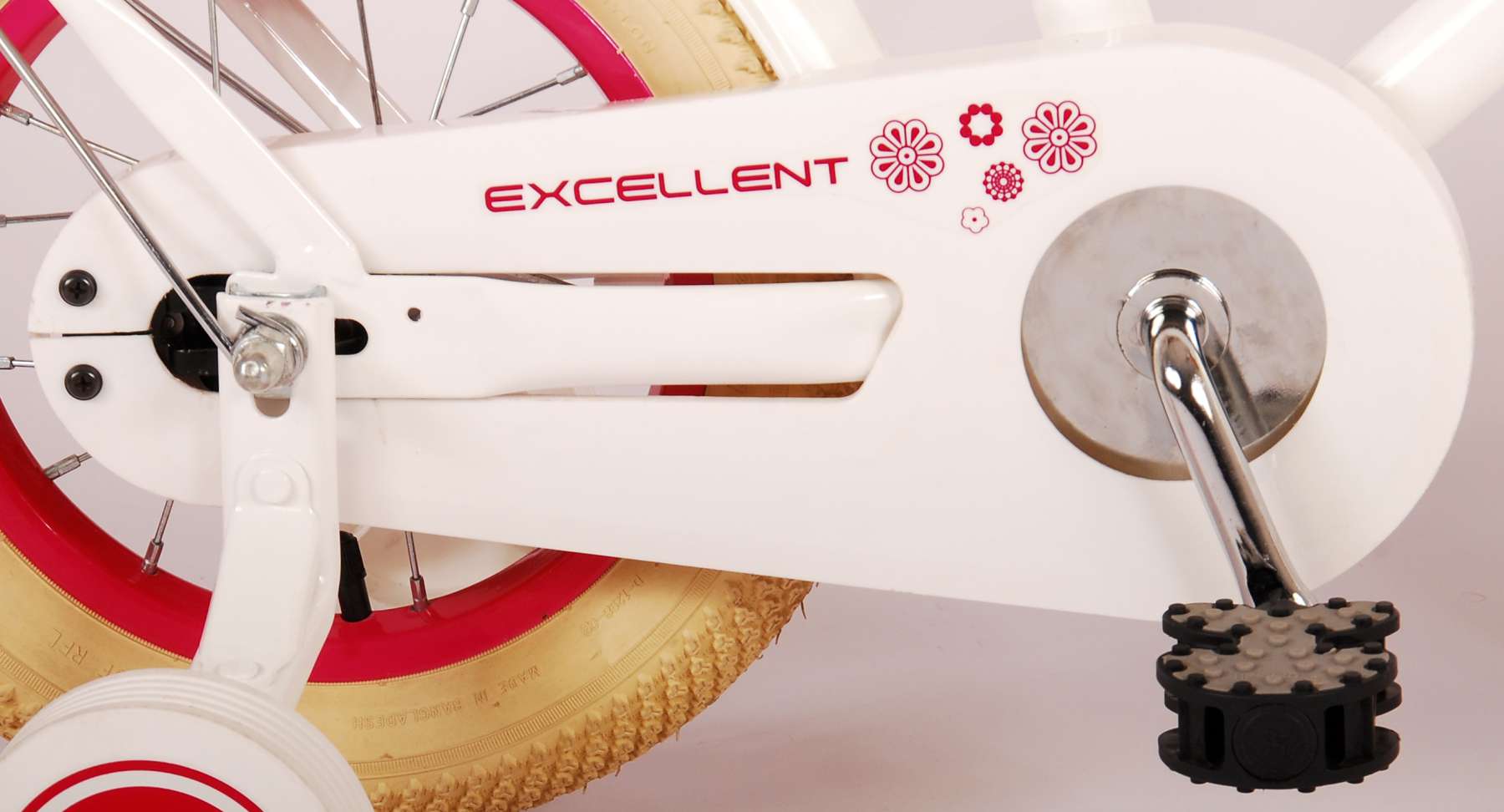 Kinderfahrrad Excellent für Mädchen 12 Zoll Kinderrad in Weiß
