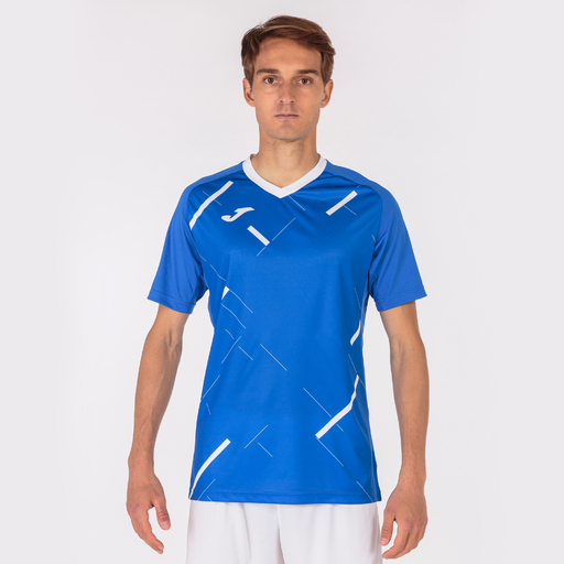 Camiseta Manga Corta Joma Tiger Iii Royal Blanco