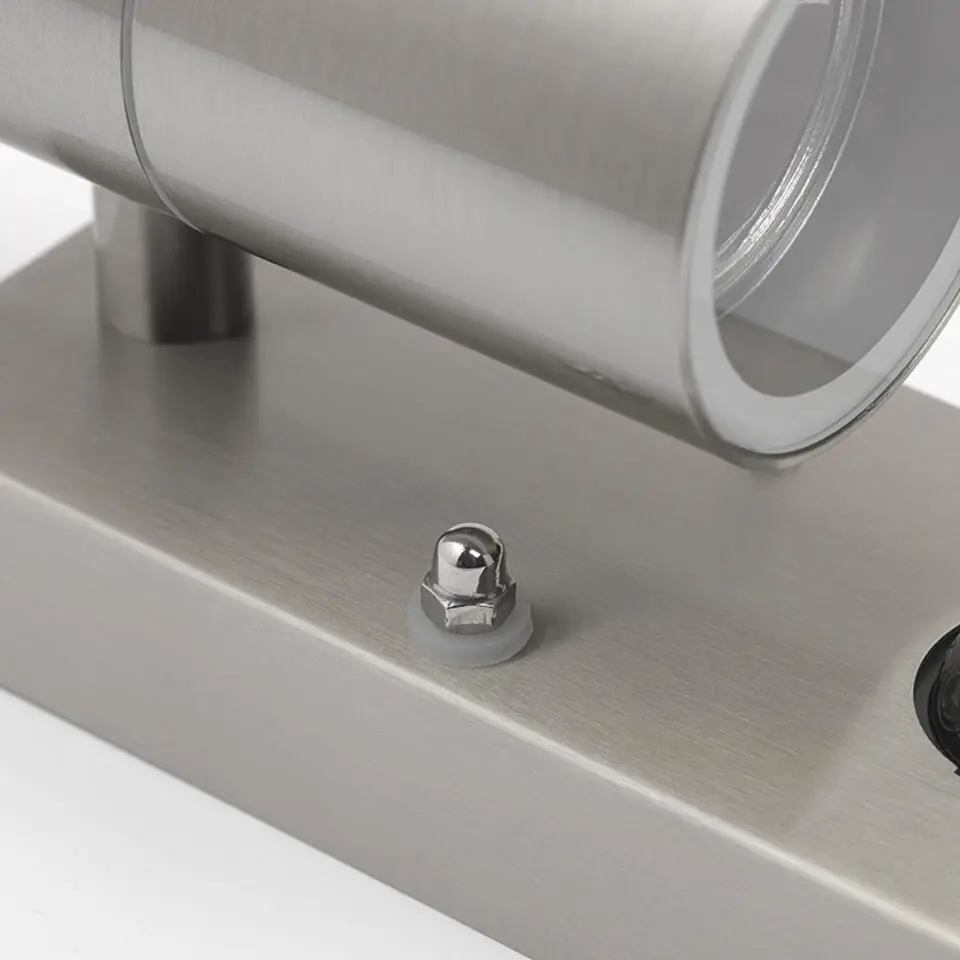 Qazqa buitenlampen met sensor duo zilverkleurig gu10